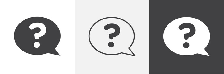 Interrogation vector icons collection graphic designs for ui designs