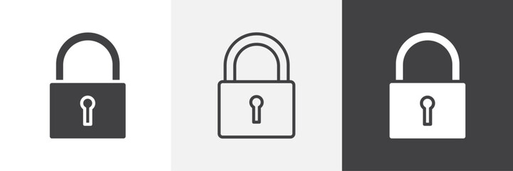 Lock vector icons collection graphic designs for ui designs