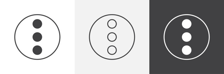 Menu dots vector icons collection graphic designs for ui designs