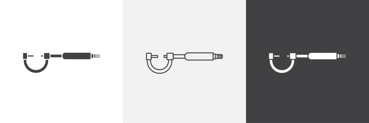 Micrometer vector icons collection graphic designs for ui designs