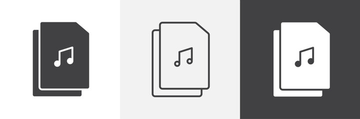 Music File vector icons collection graphic designs for ui designs