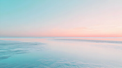 Fototapeta premium Pastel Seascape: Serene Ocean at Sunset