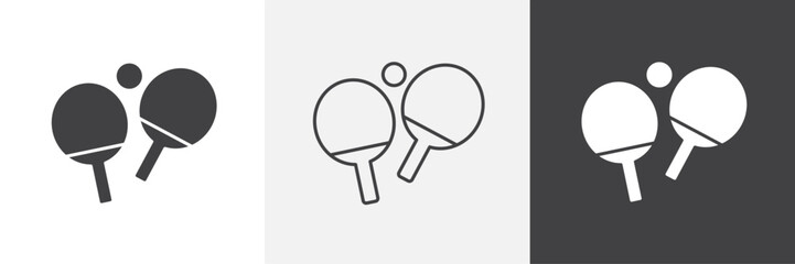 Ping pong vector icons collection graphic designs for ui designs