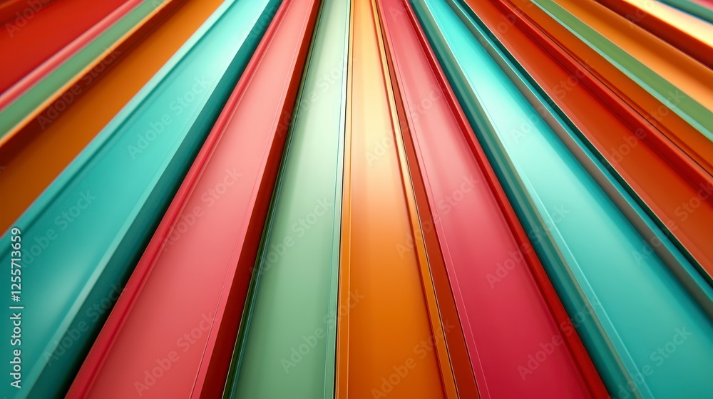 Poster abstract colorful perspective background, featuring multiple diagonal lines converging to a central 