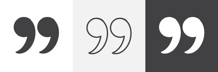 Quote right vector icons collection graphic designs for ui designs