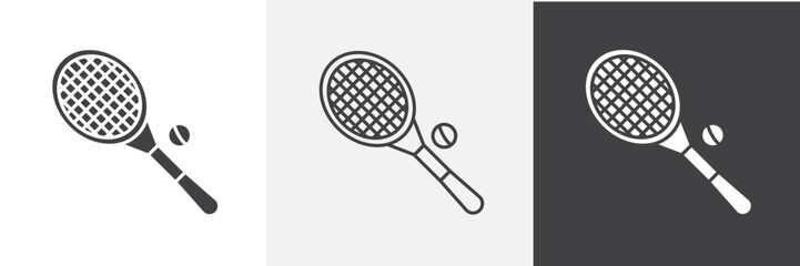 Racquet vector icons collection graphic designs for ui designs