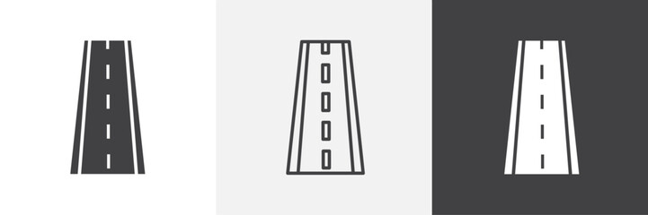 Road vector icons collection graphic designs for ui designs