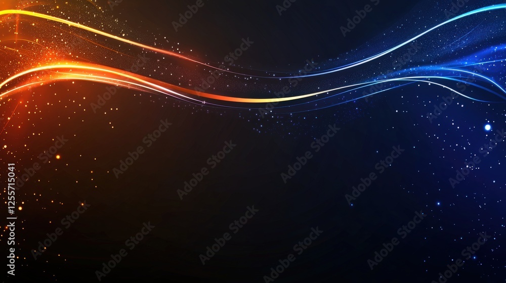 Poster dynamic color waves abstract background graphic design digital art close-up view vibrant motion for 