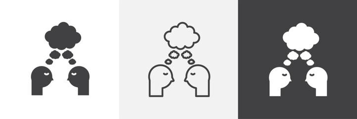 Share thoughts vector icons collection graphic designs for ui designs