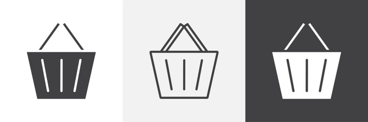 Shopping basket vector icons collection graphic designs for ui designs