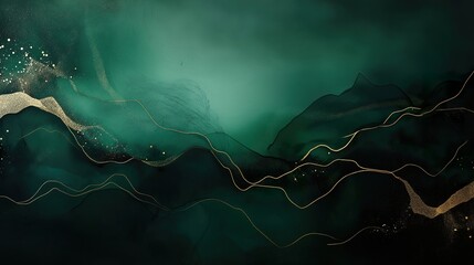 Emerald Gold Metallic Texture
