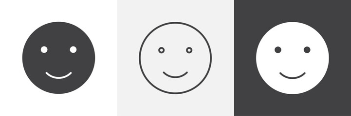 Smile vector icons collection graphic designs for ui designs