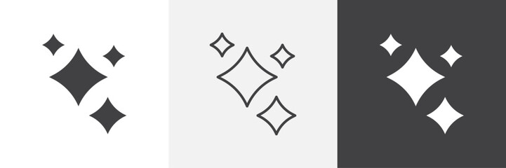 Sparkles vector icons collection graphic designs for ui designs