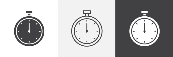 Stopwatch vector icons collection graphic designs for ui designs