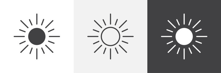Sun vector icons collection graphic designs for ui designs