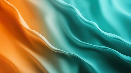 Obraz premium Teal Orange Gradient Flow 