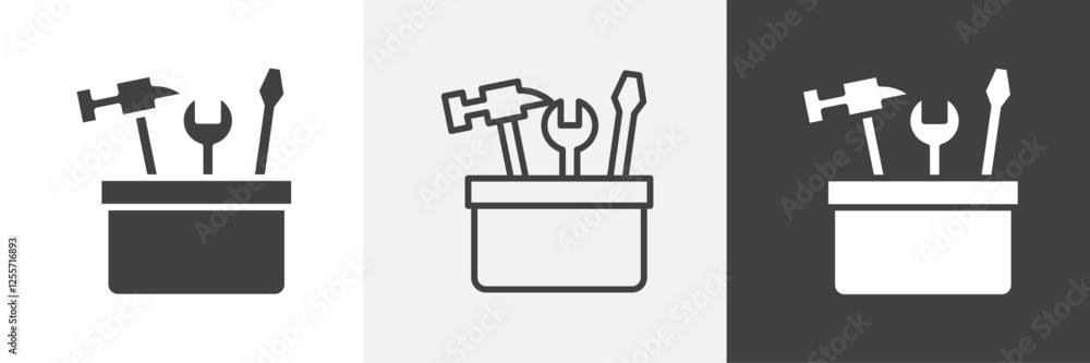 Poster toolbox vector icons collection graphic designs for ui designs