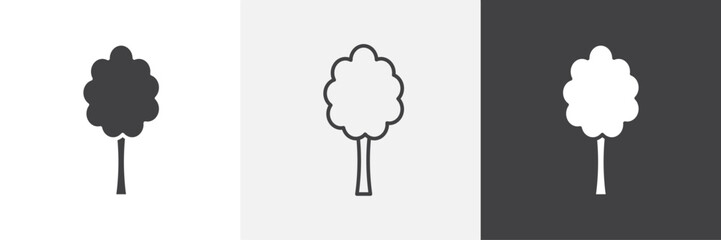 Tree free vector icons collection graphic designs for ui designs