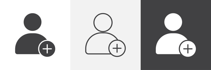 User add vector icons collection graphic designs for ui designs