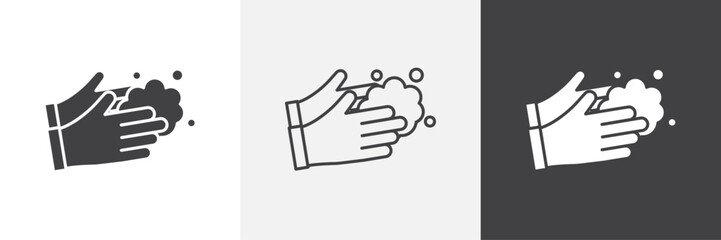 Wash your hands vector icons collection graphic designs for ui designs