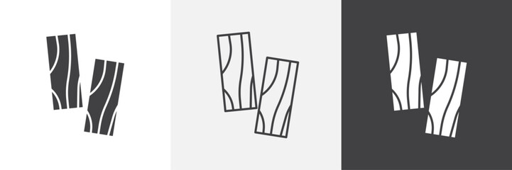 Wood board vector icons collection graphic designs for ui designs