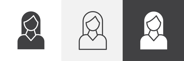 Woman vector icons collection graphic designs for ui designs