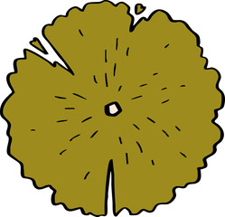 decoration hand drawn cartoon top view of tree illustration for landscape and architecture design.