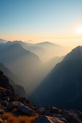 sunrise in the mountains