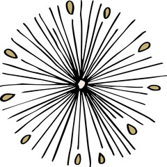 Obraz premium decoration hand drawn cartoon top view of tree illustration for landscape and architecture design.