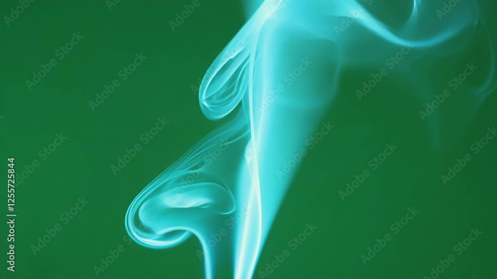 Aufkleber luminous gas strands illuminated against the backdrop creating a mesmerizing flow. green screen chro