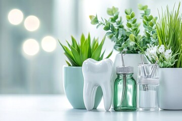 A dental clinic leaflet promoting teeth whitening and dental care services