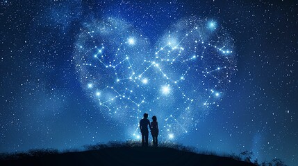 Dreamy Valentine's Day poster, glowing heart-shaped galaxy, stars and planets forming romantic symbols, deep space background, ethereal and surreal, 8K resolution