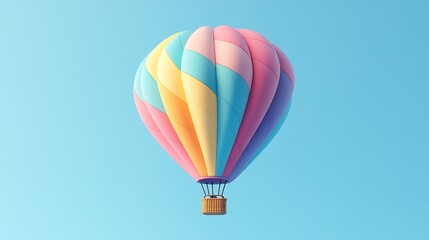Naklejka premium balloon floating against a clear blue sky