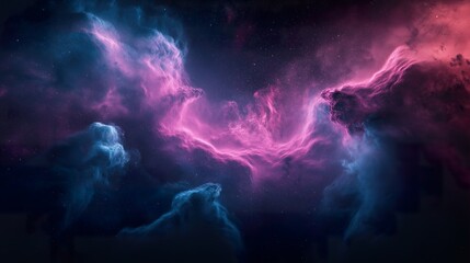 Little Amelia Nebula: Magenta & Blue Space Art
