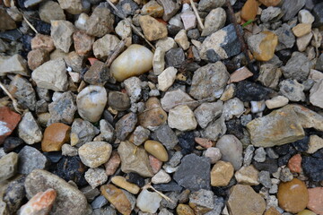 pebbles on the road