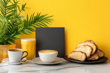 A flat-design leaflet template with modern typography and a structured layout