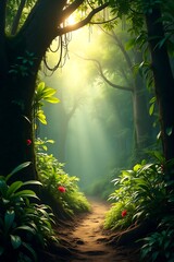 morning in the forest