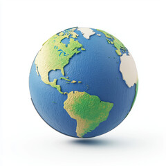 Naklejka premium colorful globe representing Earth with detailed continents and oceans