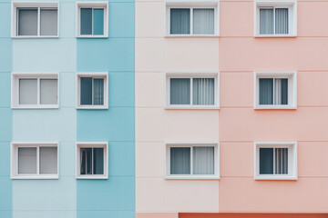 Fototapeta premium Pastel Building Facade