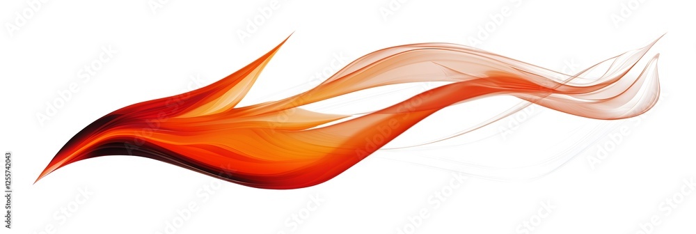 Poster abstract fire flame wave dynamic motion design orange red decal modern artistic flow custom graphics