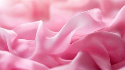 Pink Silk Fabric Draped Texture Background