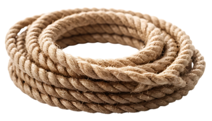  Close-up of a coiled natural fiber rope png 