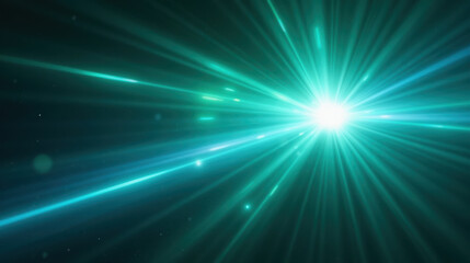 Bright light rays radiating in cosmic space, creating vibrant atmosphere