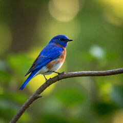 blue tit on branch
