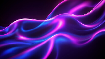 Obraz premium dynamic abstract design featuring flowing waves of blue and purple hues, creating mesmerizing visual effect. vibrant colors blend seamlessly, evoking sense of movement and energy