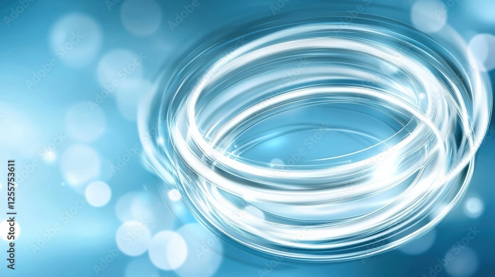Aufkleber dynamic motion of light swirls abstract background digital art vibrant environment close-up view con