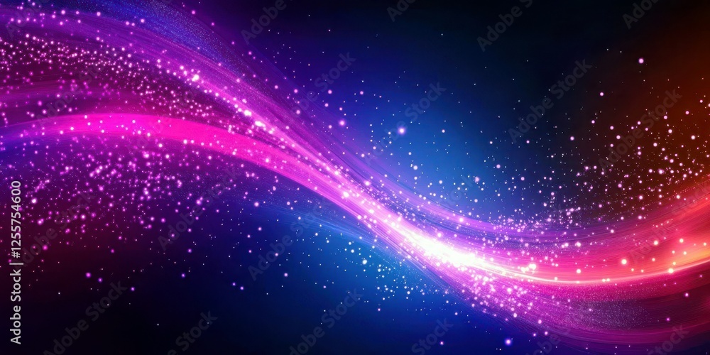 Poster stunning abstract background with colorful light trails and sparkling particles for creative design 