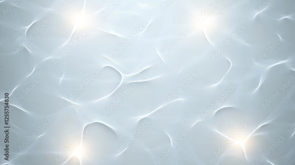 Poster soft grey background with delicate network of light patterns creates serene atmosphere, perfect for 