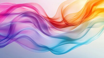 Colorful Flowing Fabric Waves Abstract Background