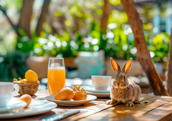 Obraz premium delicious easter breakfast, brunch, lunch, dinner, food